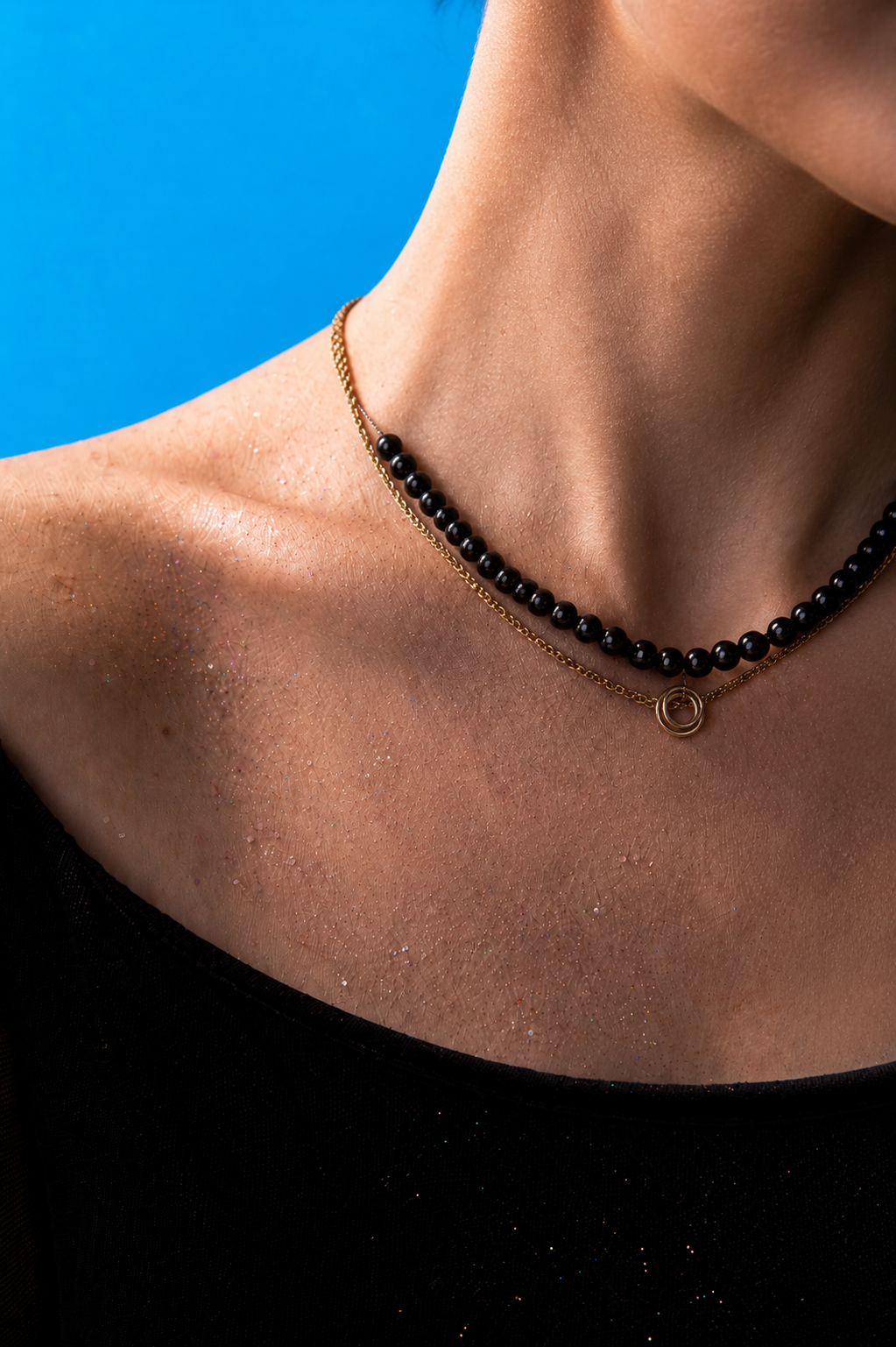 Colier din argint 925 cu obsidian | Humus