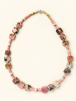 Choker din argint 925 cu rodonit, lavǎ, hematit | Rosaria