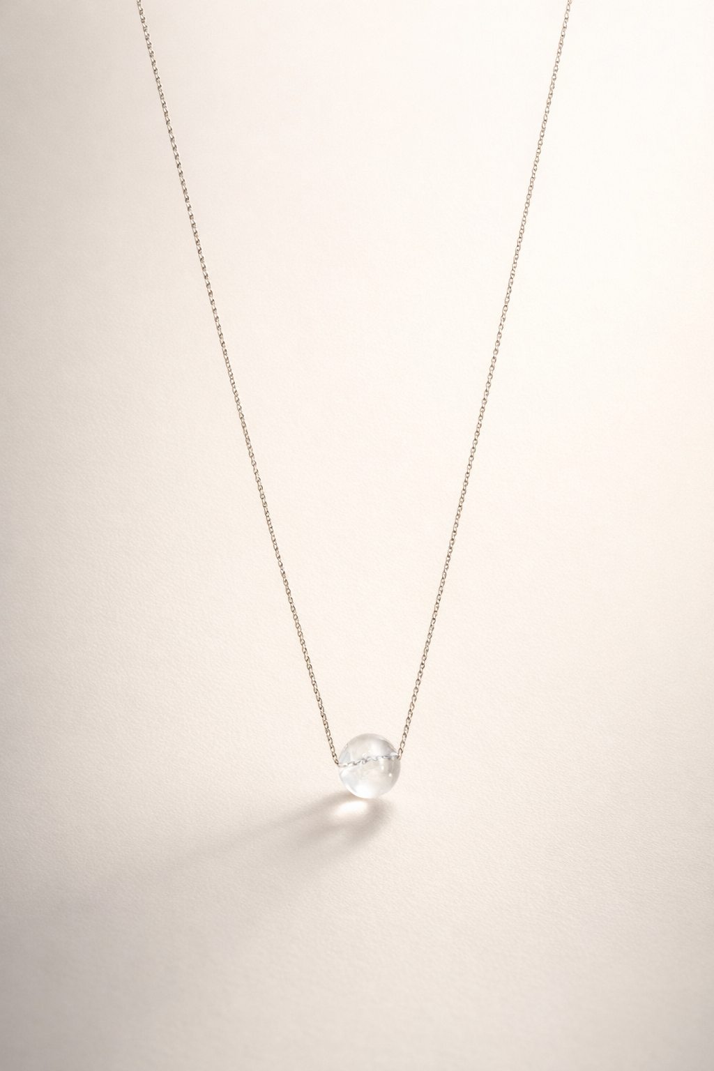 Colier din argint 925 cu cristal de stâncǎ | Aqua
