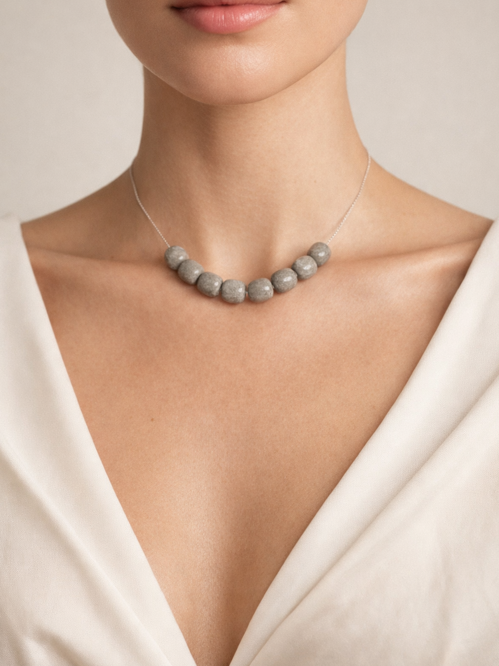 Colier din argint 925 cu jad | Aither