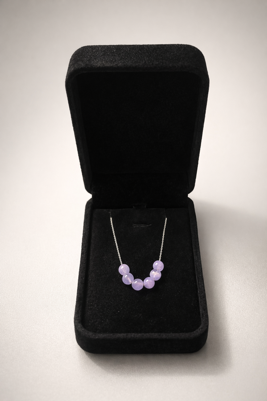 Colier din argint 925 cu jad lila | Lilium