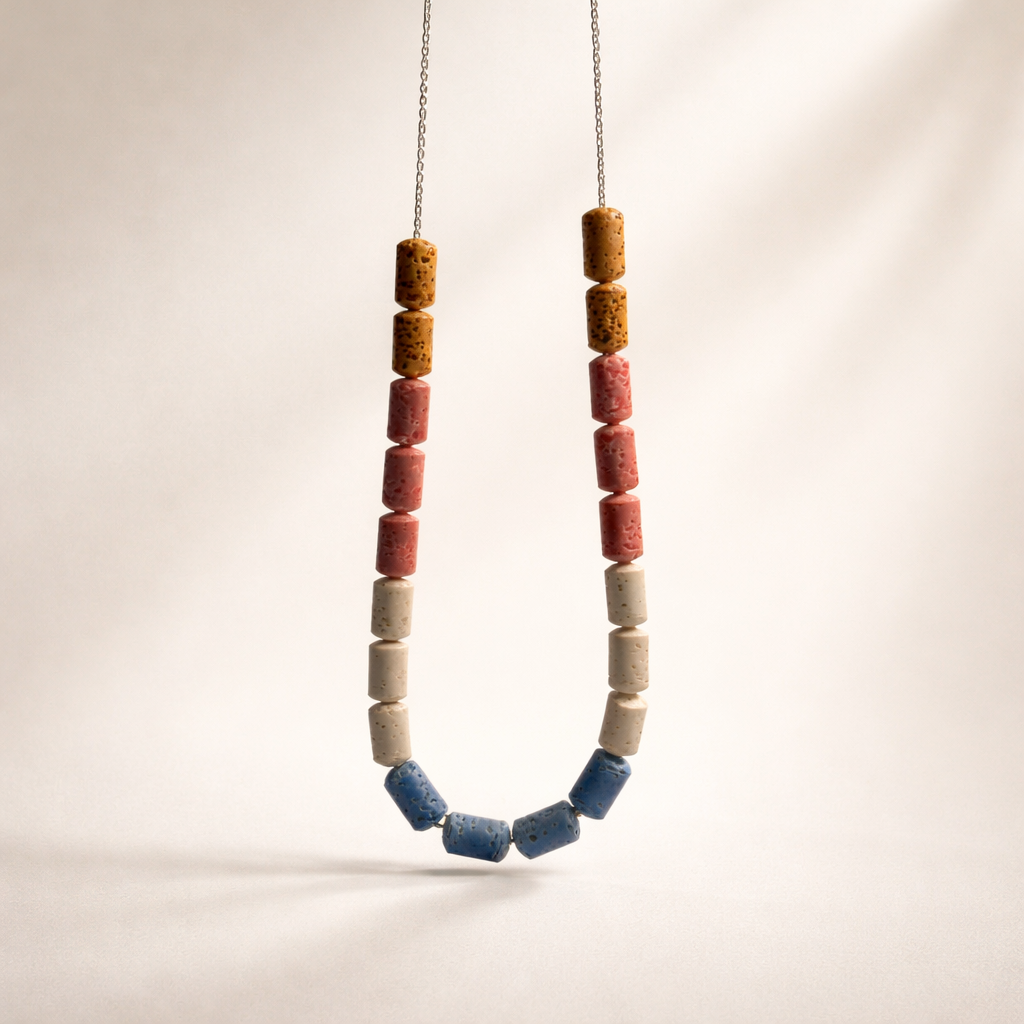 Colier din argint 925 cu lava | 'Ritual Vulcanic'