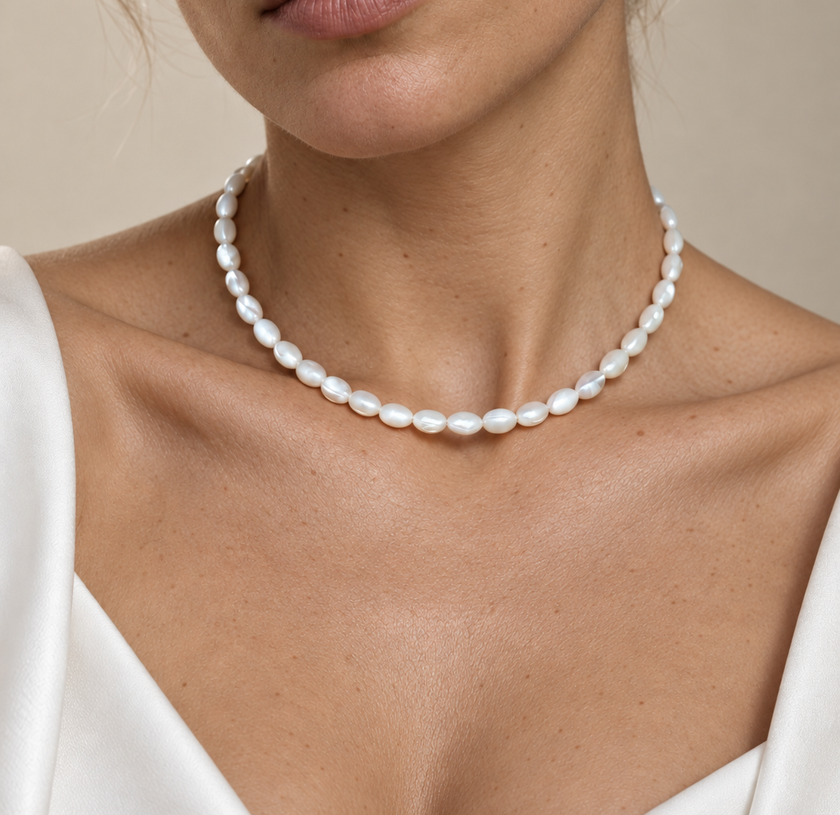 Choker din argint 925 cu sidef | Lucea