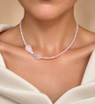 Choker din argint 925 cu cuarț | Luminelle