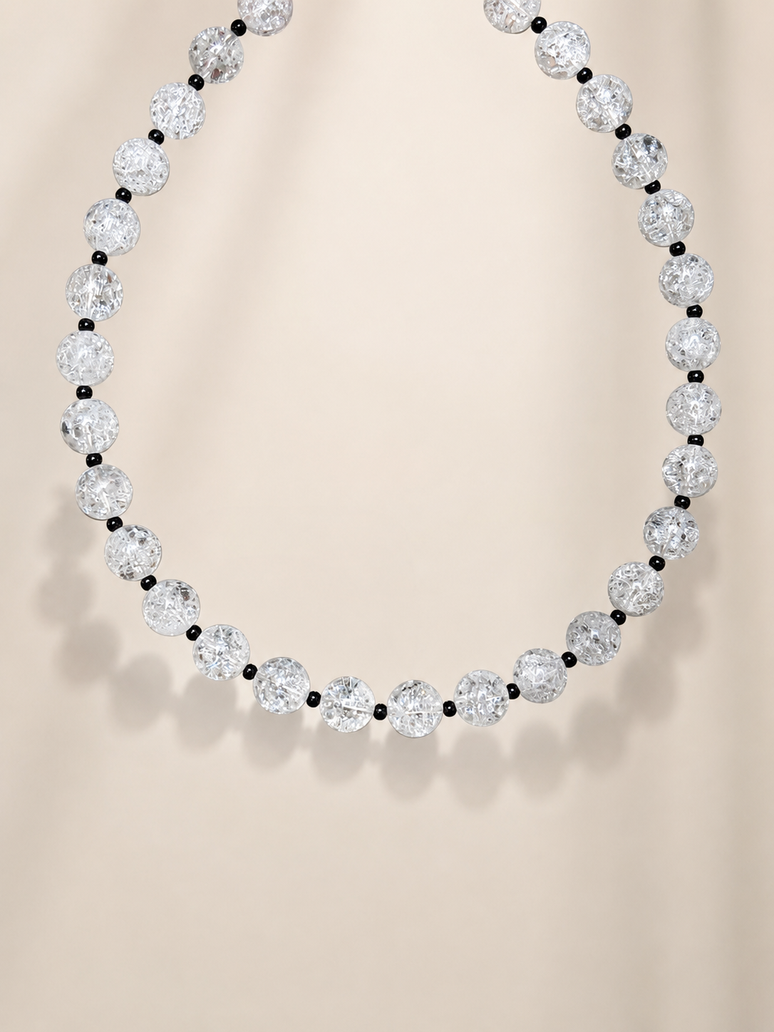Choker din argint 925 cu cristal de gheațǎ şi spinel | Nix