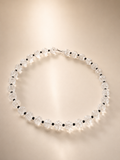 Choker din argint 925 cu cristal de gheațǎ şi spinel | Nix