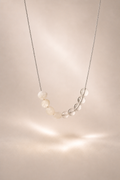 Colier din argint 925 cu piatra lunii si cristal de stâncǎ | Lumen