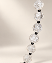 Choker din argint 925 cu cristal de gheațǎ şi spinel | Nix