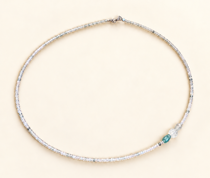Choker din argint 925 cu cuarț | Aqualis