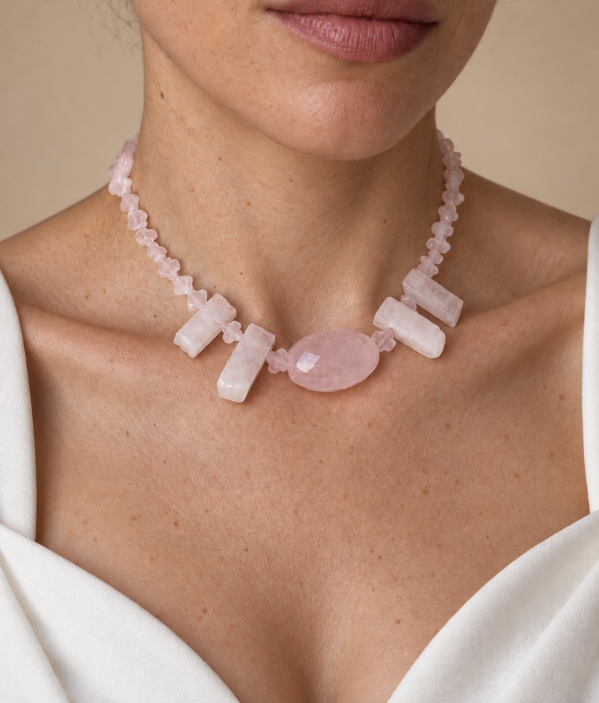 Choker splendid din argint 925 cu cuarț | Splendor