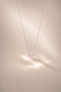 Colier din argint 925 cu cuarț roz nude | Tria Rosa