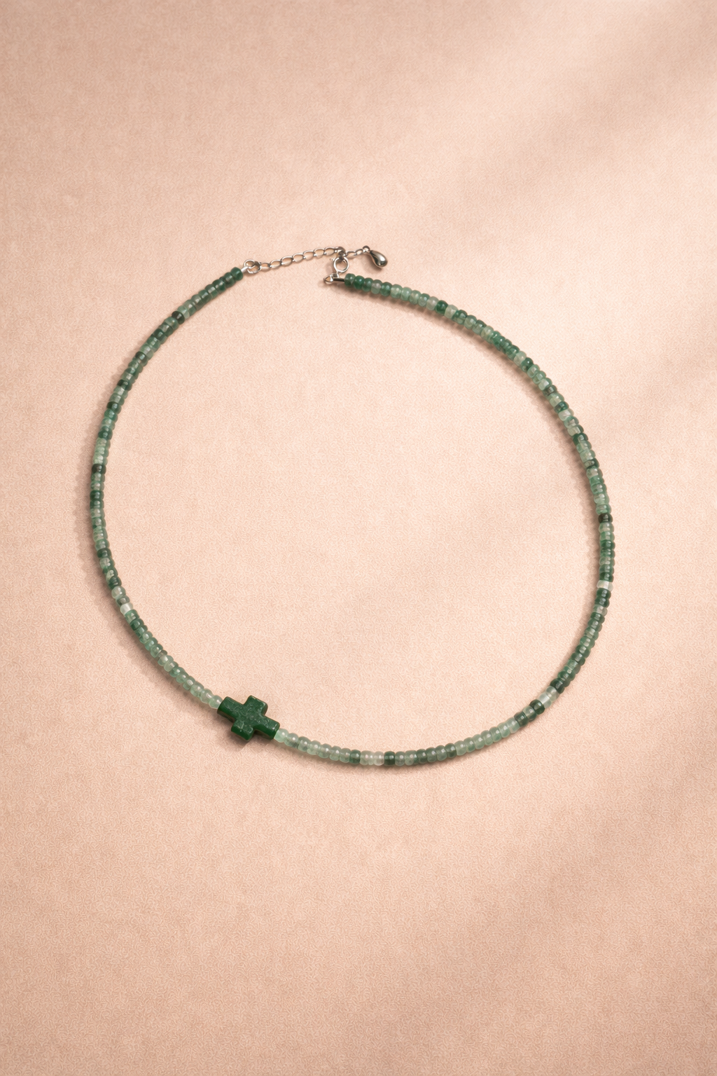 Choker din argint 925 cu jad și cuarț | Giardino