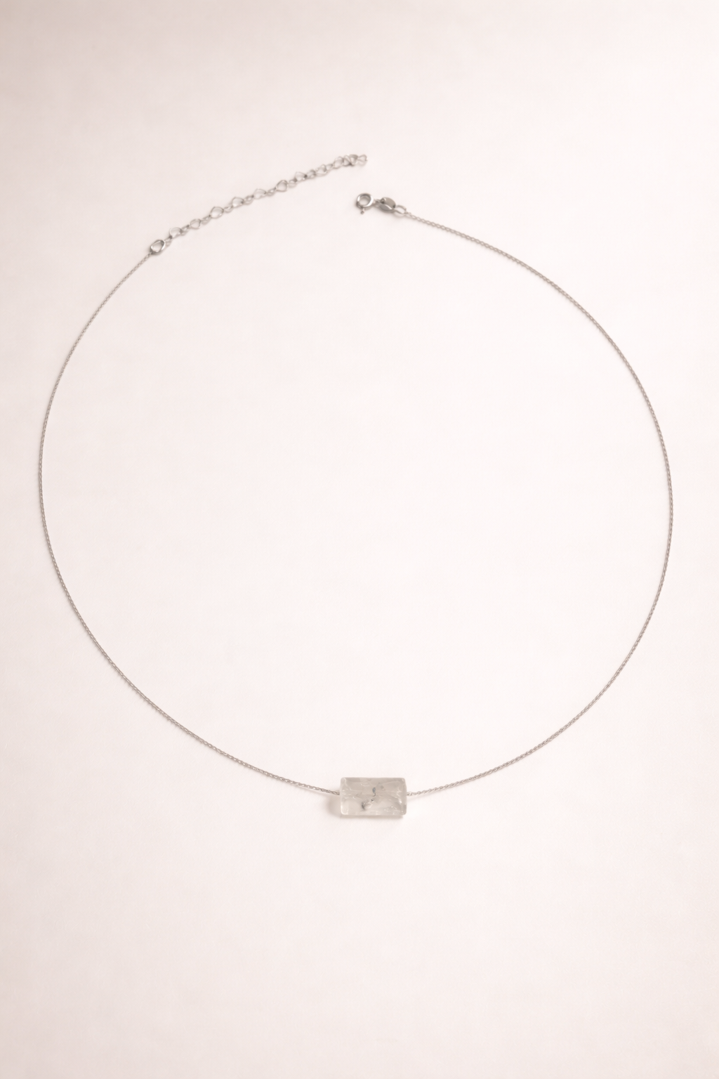 Colier din argint 925 cu cristal de stâncǎ | Minima