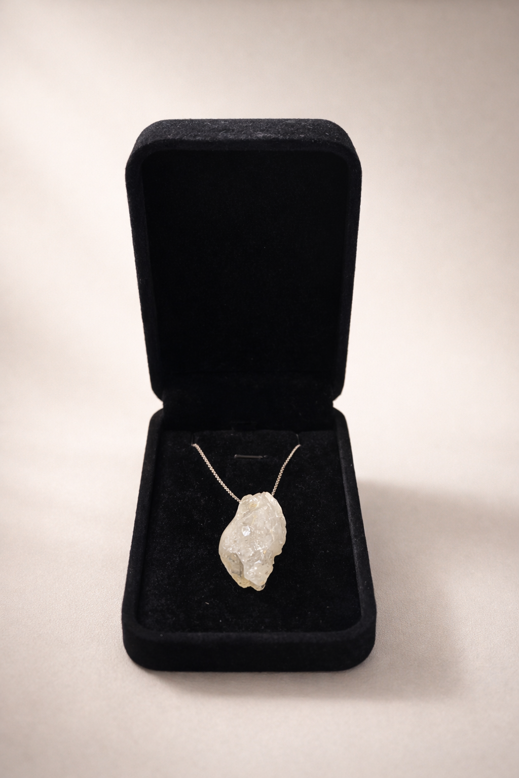 Colier din argint 925 cu piatrǎ de citrin neşlefuitǎ | Aurea Naturae