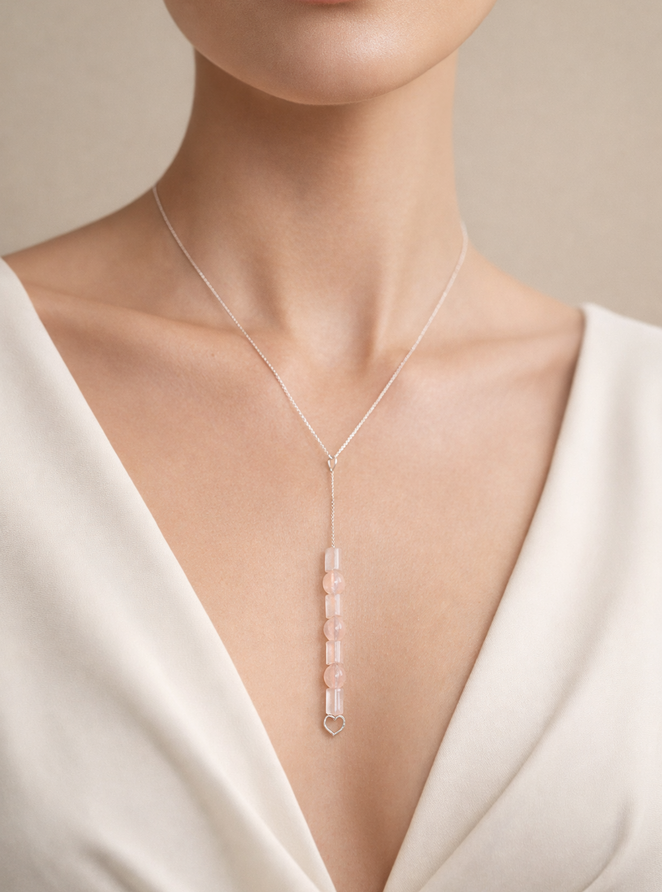 Colier din argint 925 cu pietre de cuart | Linea Cordis