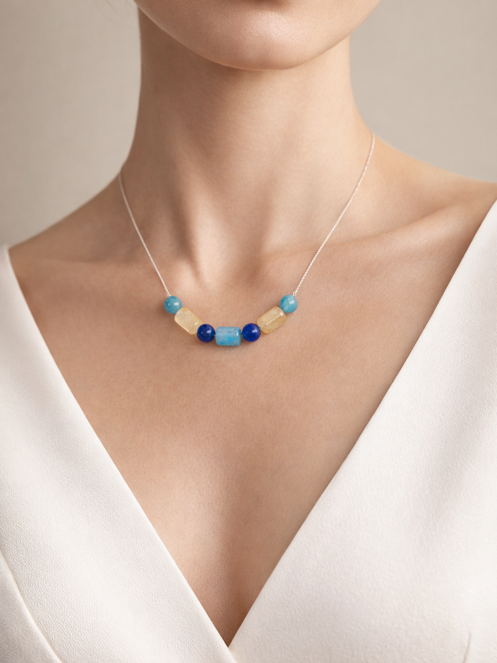 Colier 'Ritm Albastru'