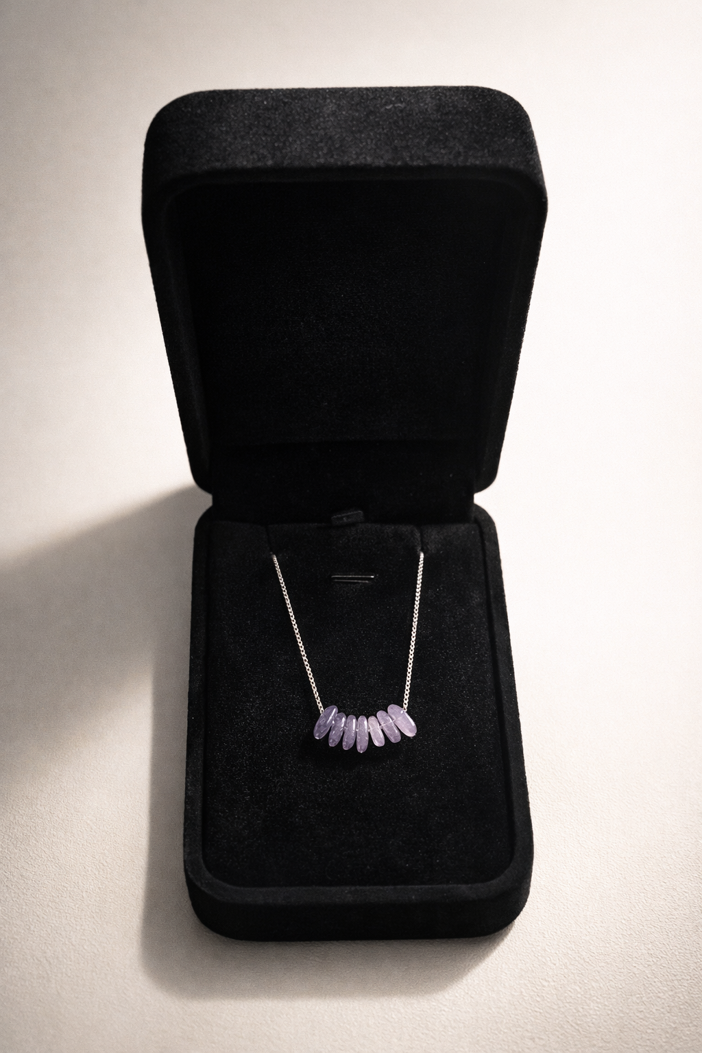 Colier din argint 925 cu discuri de ametist | Iris Nocturna