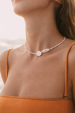 Choker din argint 925 cu coral si sidef | Candor