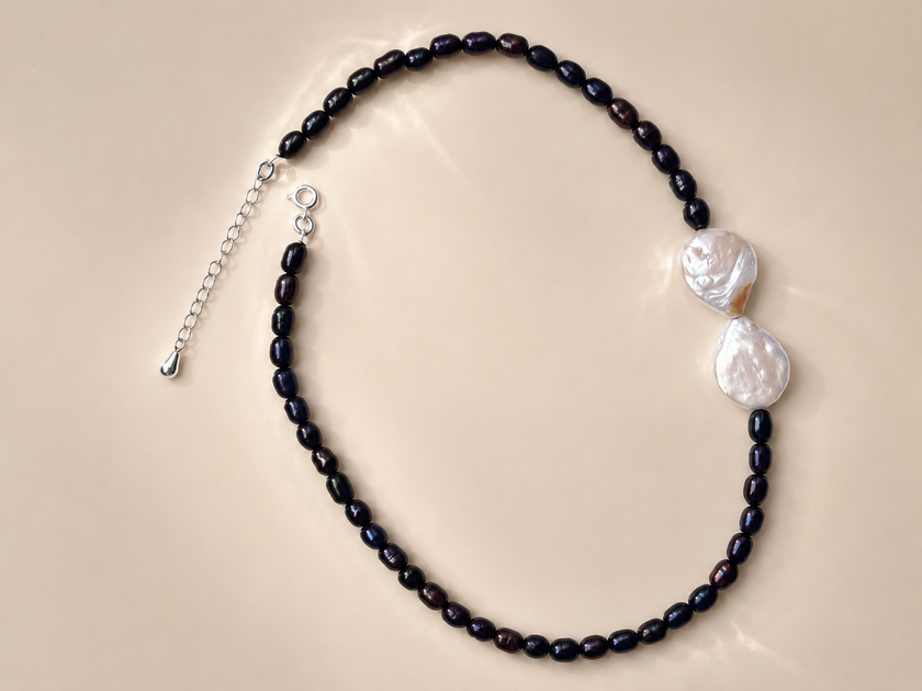 Choker din argint 925 cu perle | Noctis Perla