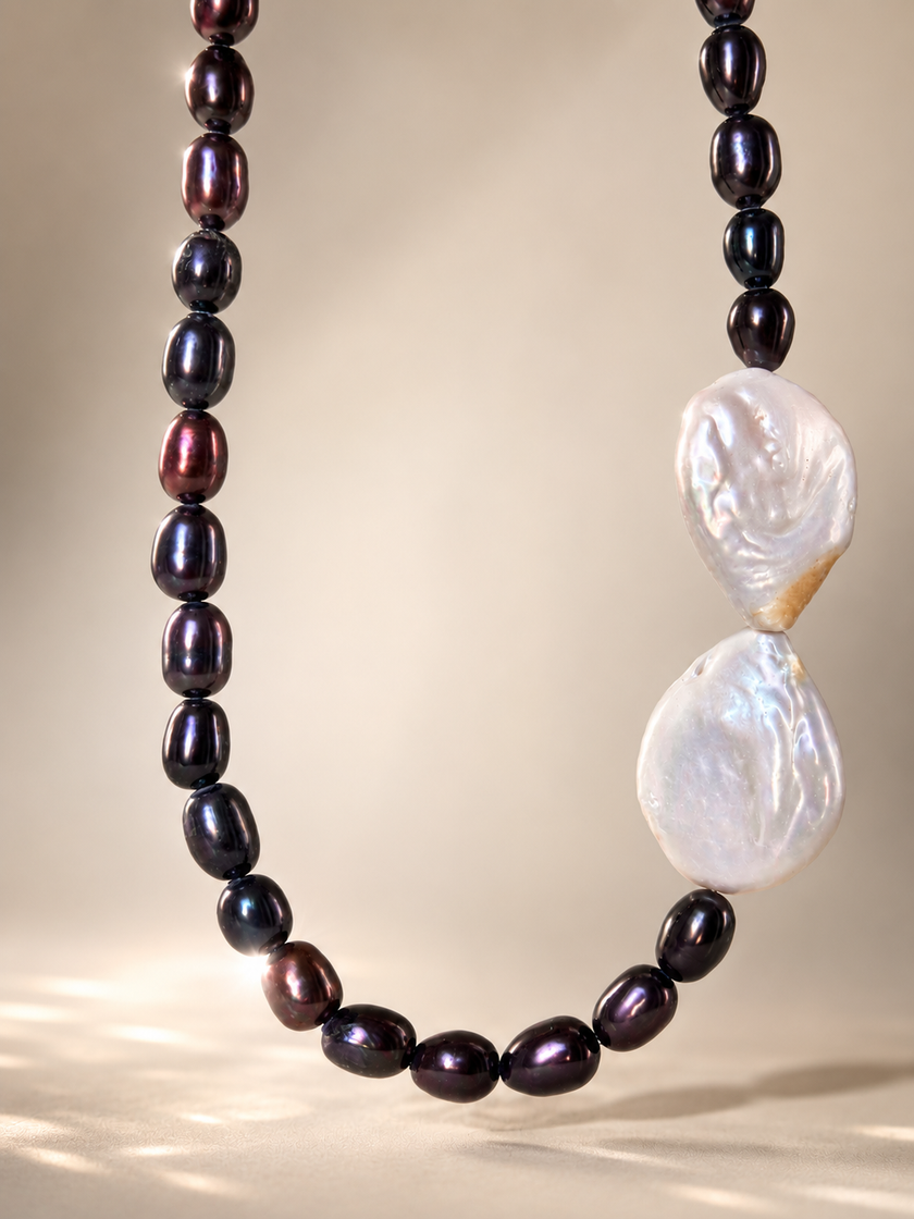 Choker din argint 925 cu perle | Noctis Perla