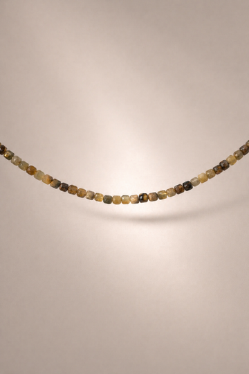Choker din argint 925 cu pietre de granat verzi | Verde Sotto