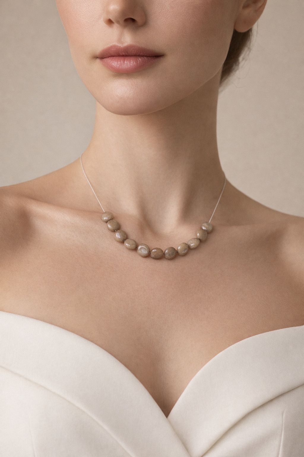 Colier din argint 925 cu jad | Lithos