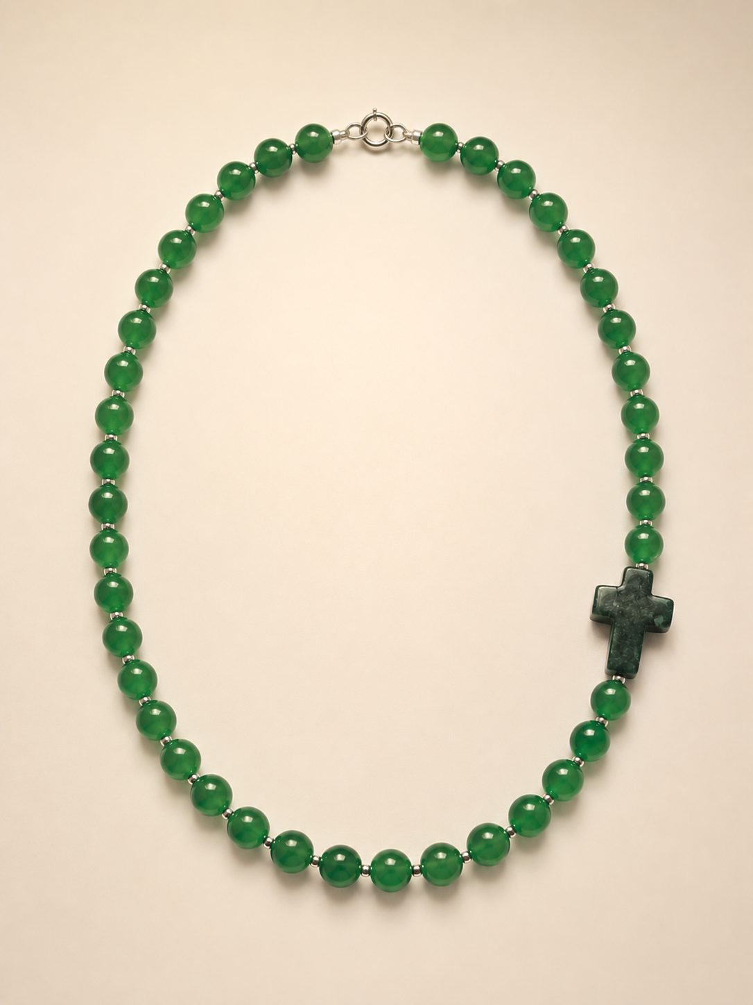 Choker din argint 925 cu jad | Viridis Aeterna