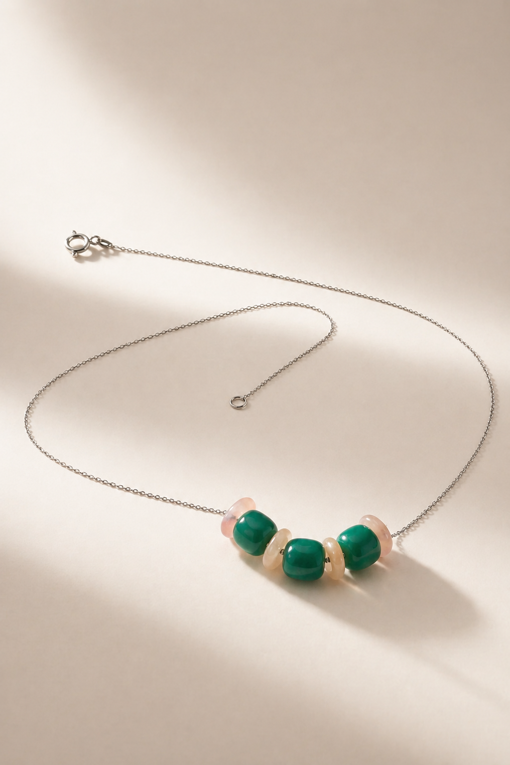 Colier din argint 925 cu jad verde | Viridis Calor