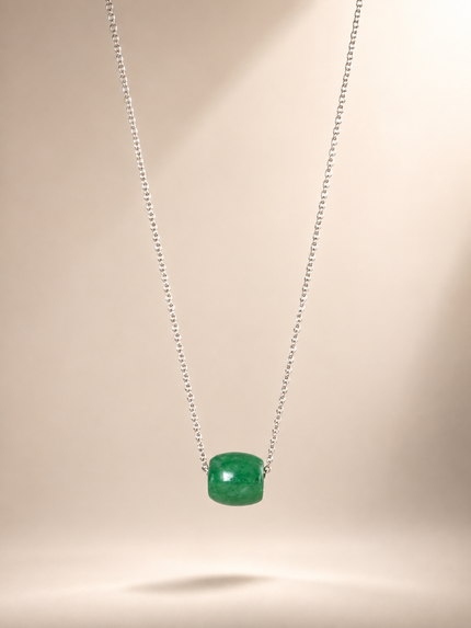 Colier din argint 925 cu jad verde | Viridis Unus
