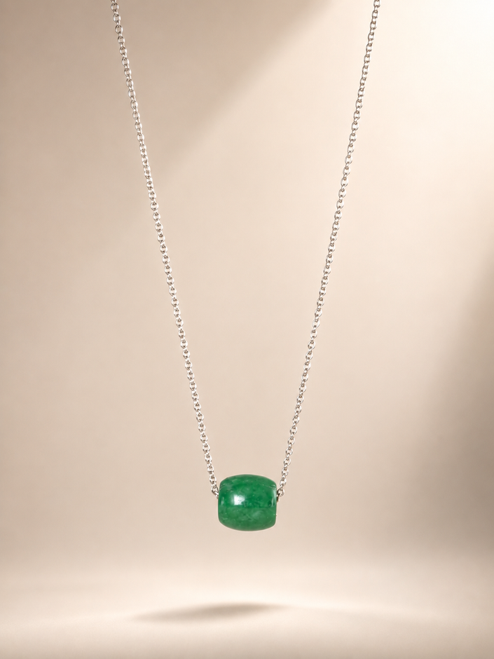Colier din argint 925 cu jad verde | Viridis Unus