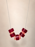 Colier din argint 925 cu agate si jad | Berry Glow