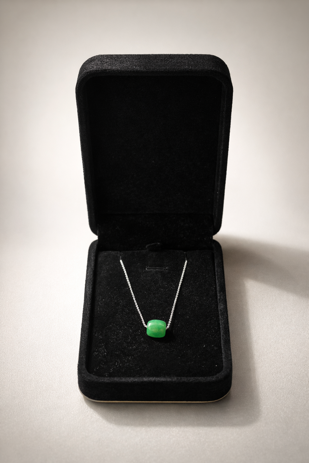 Colier din argint 925 cu jad verde | Viridis Unus