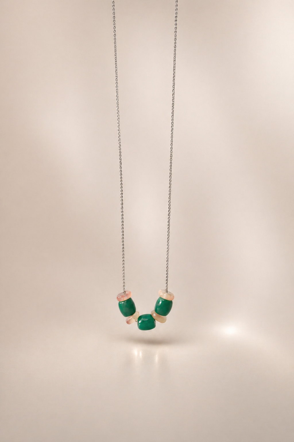 Colier din argint 925 cu jad verde | Viridis Calor