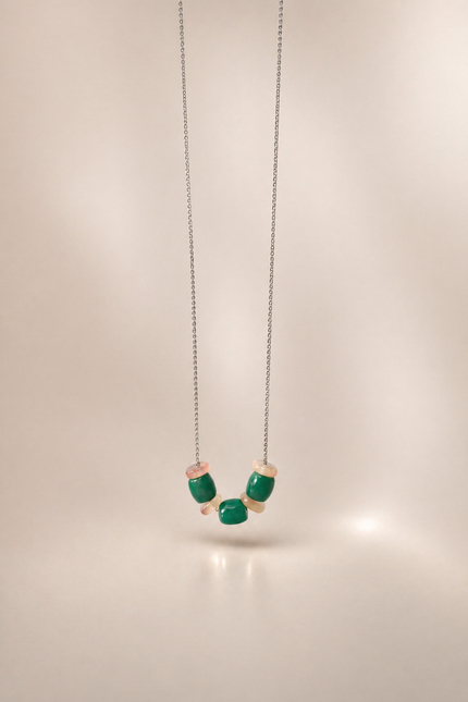 Colier din argint 925 cu jad verde | Viridis Calor