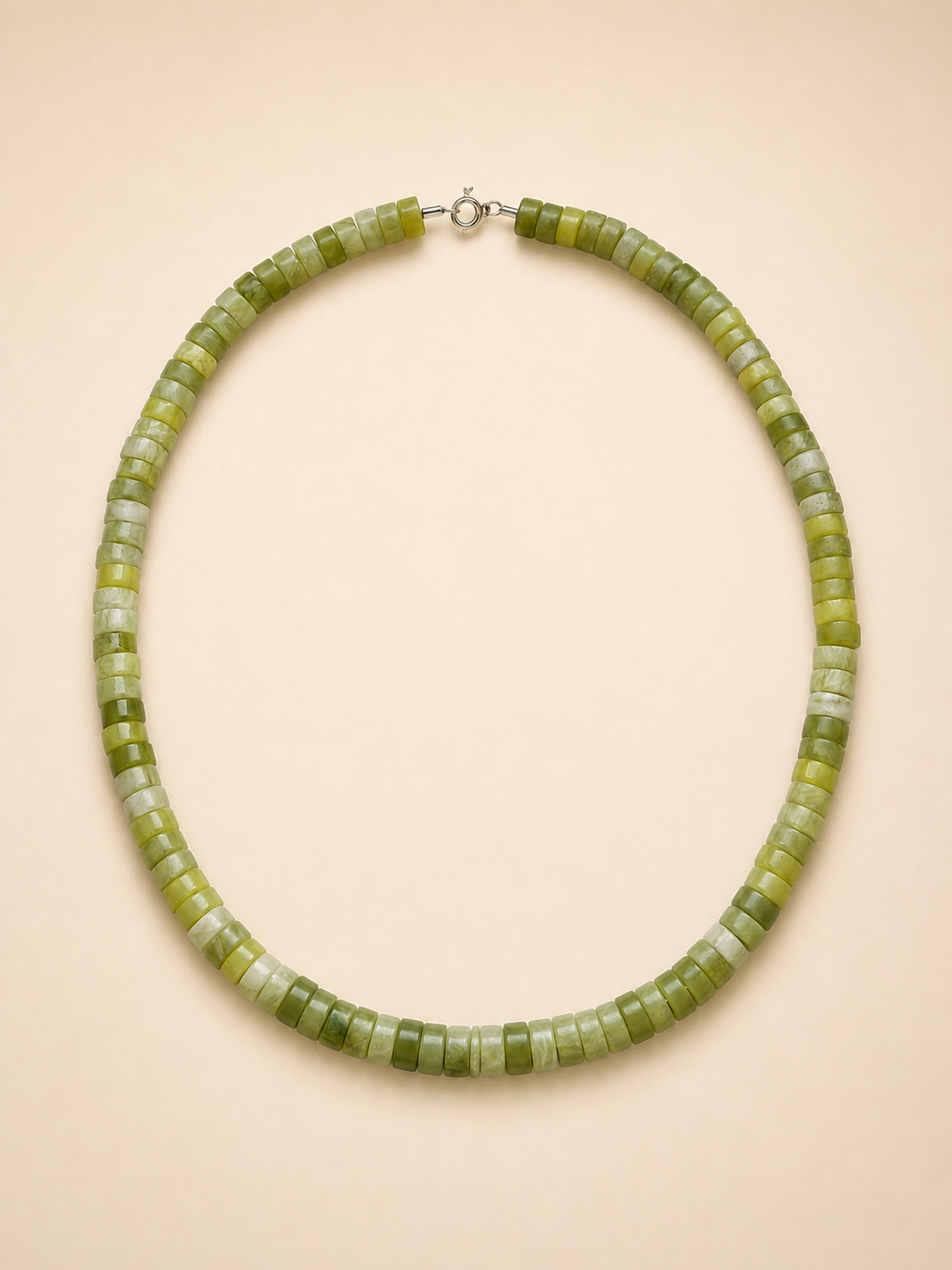 Choker din argint 925 cu jad verde | Viridia