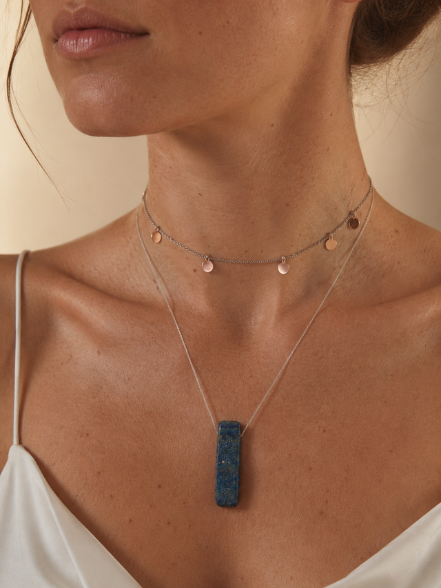 Colier din argint 925 cu lapis lazuli | Aster
