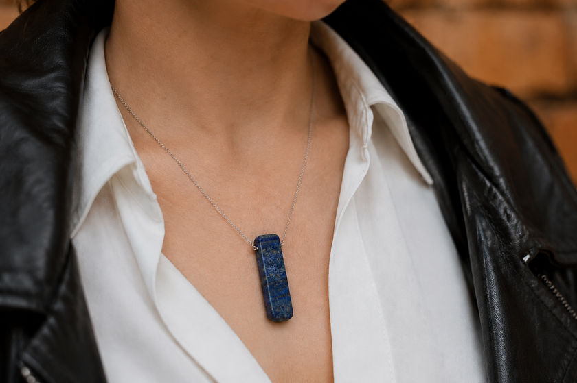 Colier din argint 925 cu lapis lazuli | Aster
