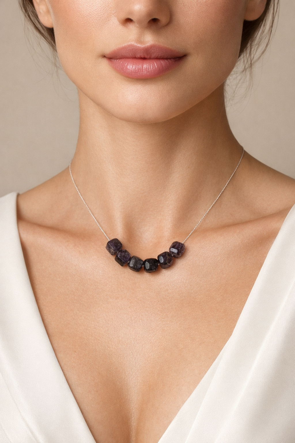 Colier din argint 925 cu ametist | Noctis