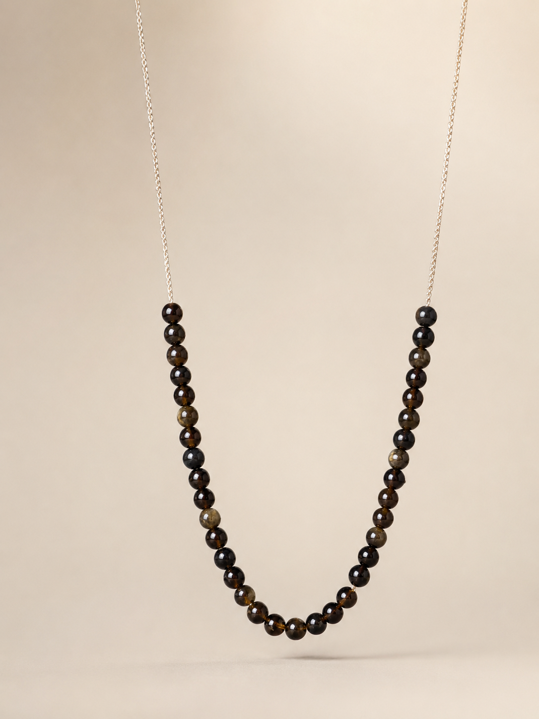 Colier din argint 925 cu obsidian | Humus