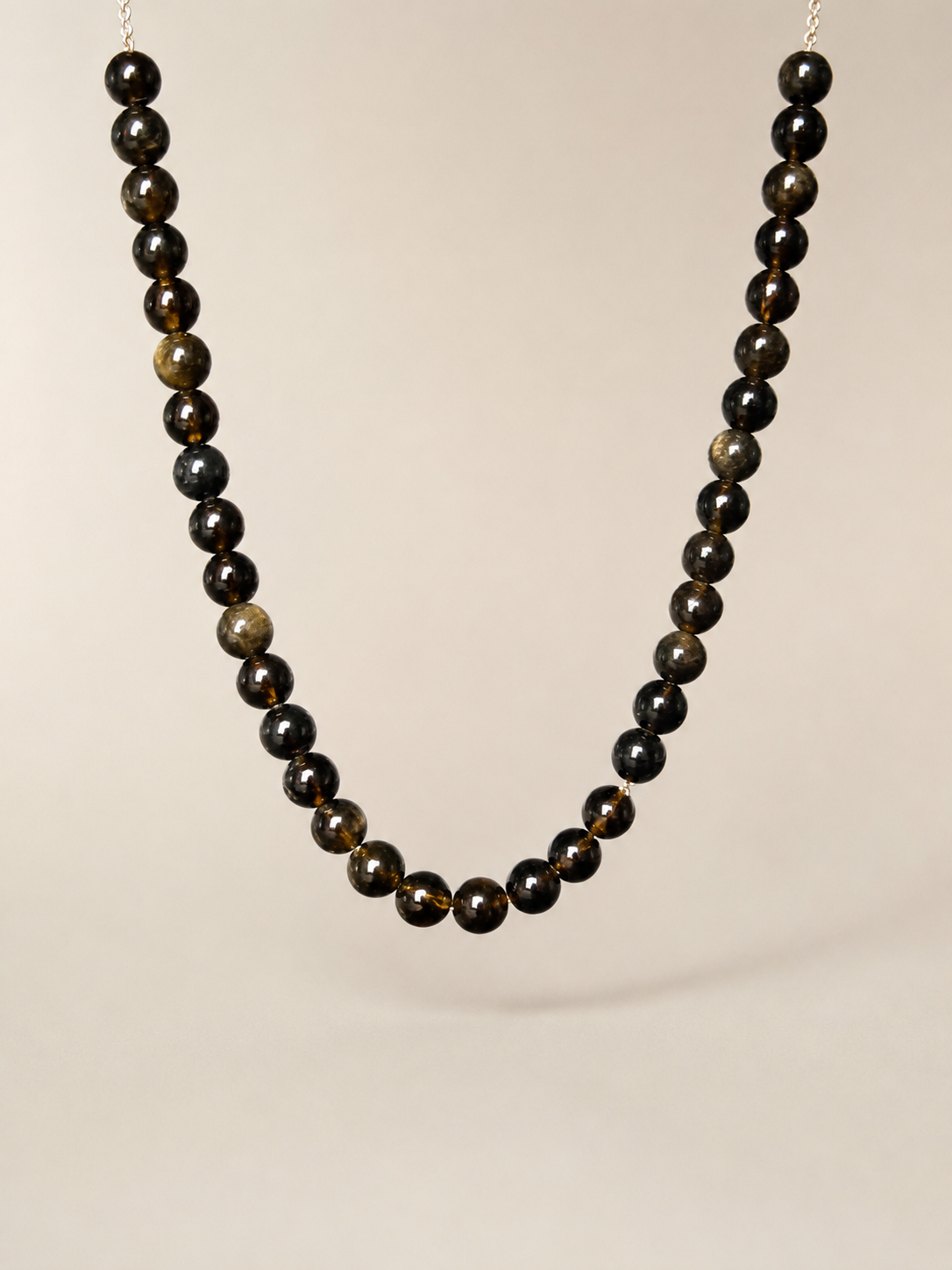 Colier din argint 925 cu obsidian | Humus