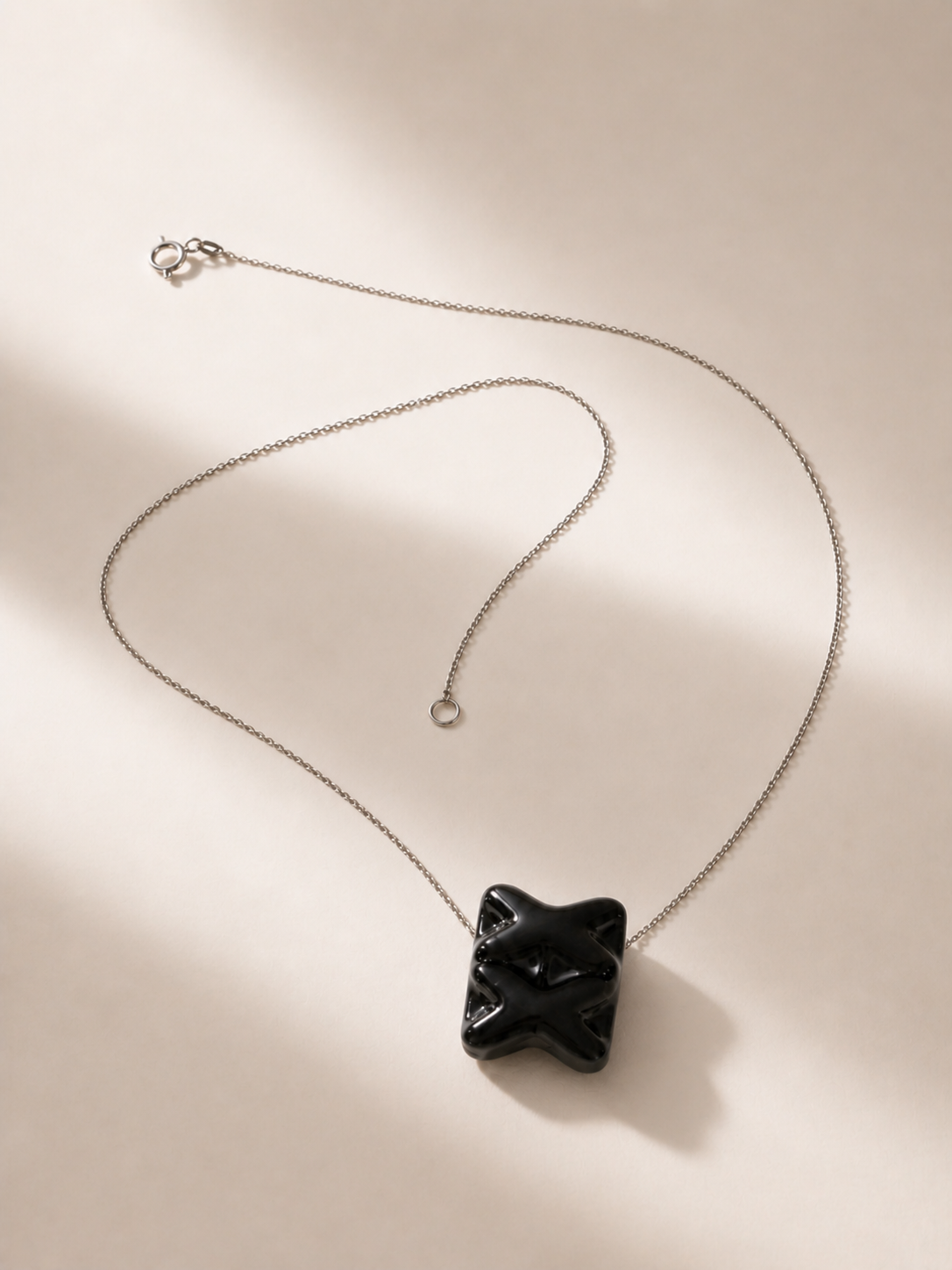 Colier din argint 925 cu obsidian | Stella Noctis