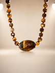 Choker din argint 925 cu ochi de tigru | Terra