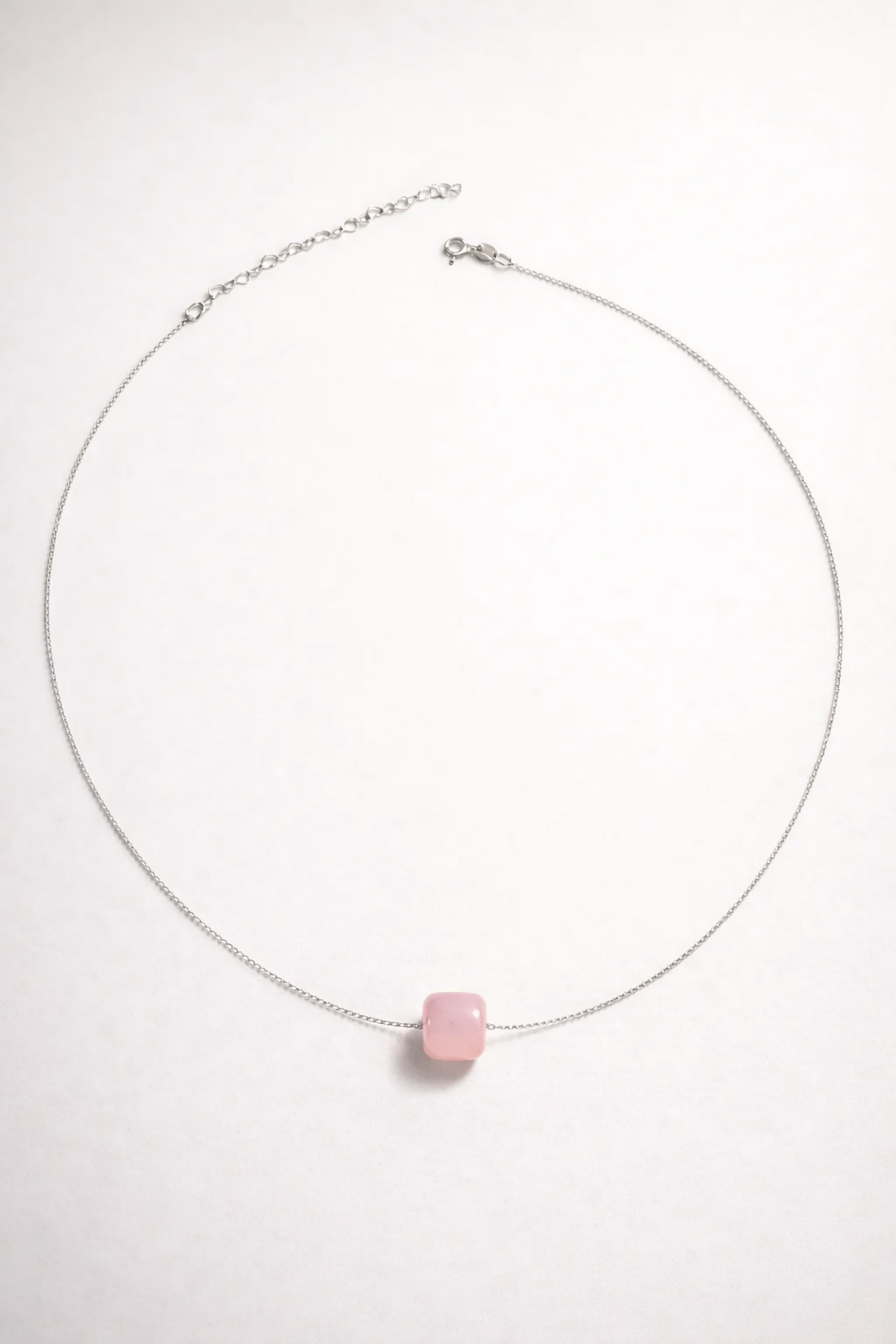 Colier din argint 925 cu jad nude | Nodus Quietus