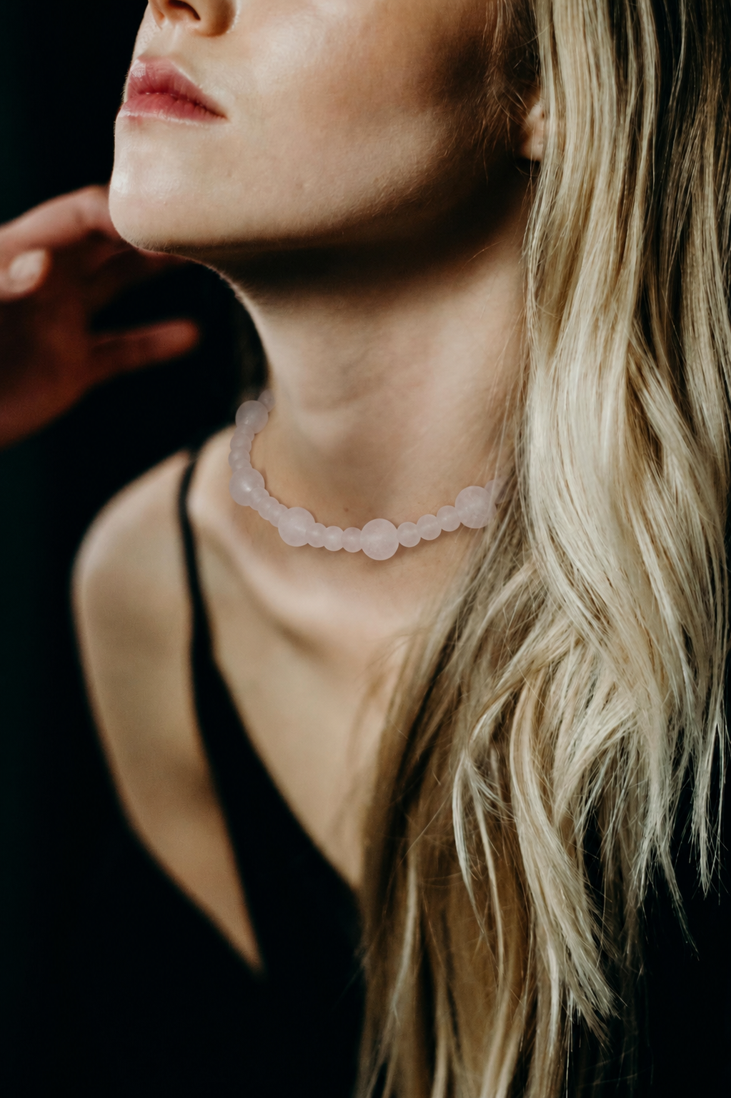 Choker din argint 925 cu jad | Blush Serenity