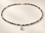 Choker din argint 925 cu prehnit | Lacerta