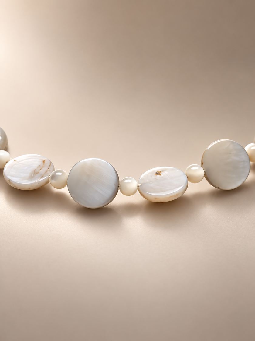 Choker din argint 925 cu sidef | Luna Alba