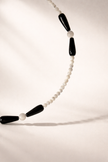 Choker din argint 925 cu sidef si onix | Contraste