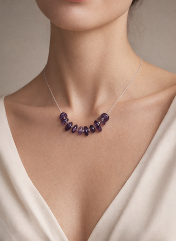 Colier din argint 925 cu ametist | Amethysta