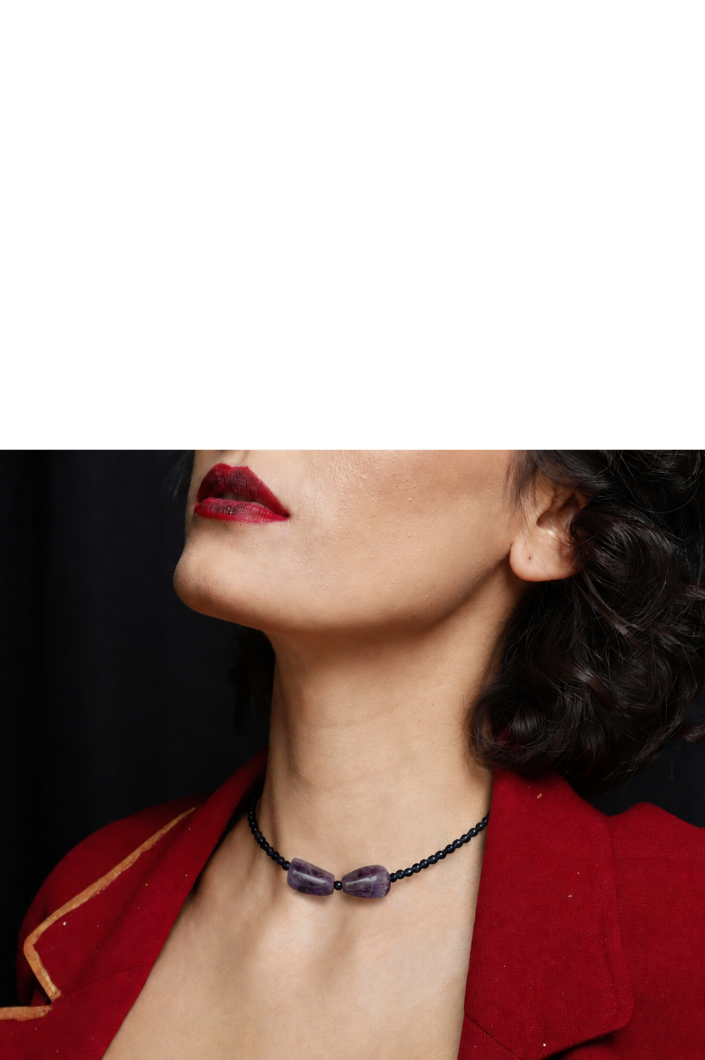 Choker din argint 925 zirconiu si ametist | Midnight Iris