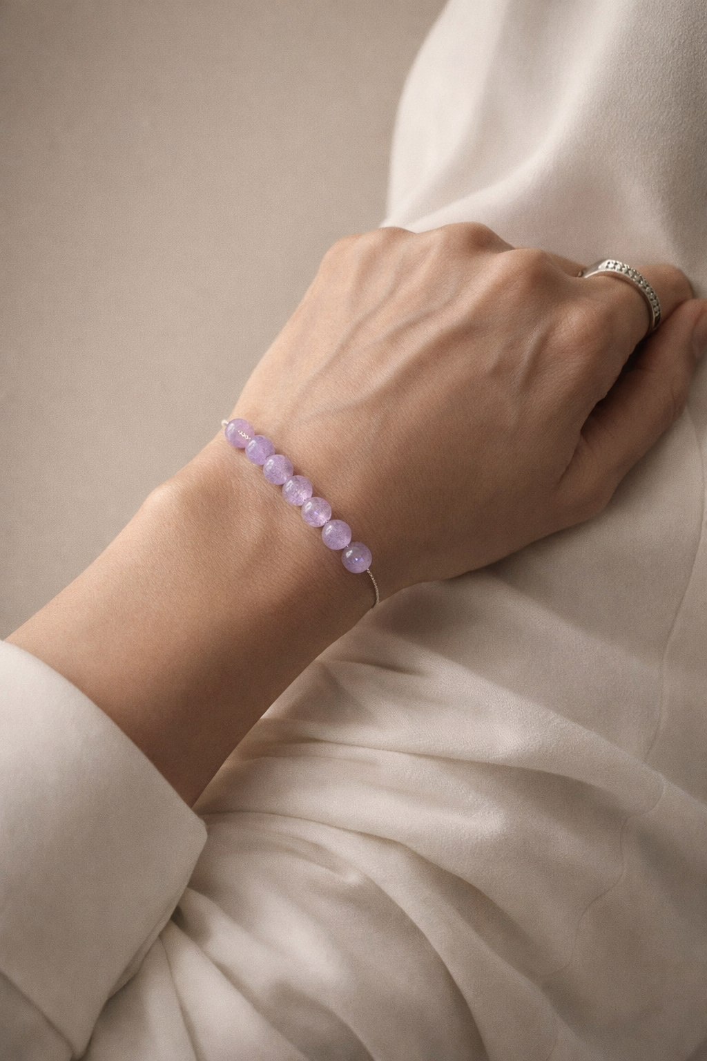 Brǎțarǎ din argint 925 cu jad lila | Lumen